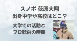 荻原大翔の出身中学や高校はどこ？大学での活動とプロ転向の時期も紹介